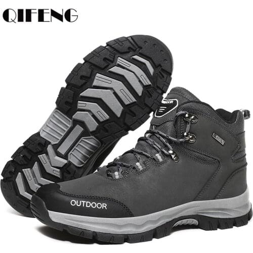Winter Mens Ankle Boots Casual Shoes Winter Black Luxury Designer Outdoor Sneakers Non-slip Running Sport Footwear Warm Lace Up
