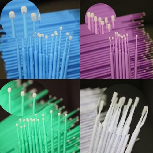 100 Pcs Disposable Micro Applicator Swab Brushes for Eyelashes Mascara Extension Beauty Makeup Tool #288359