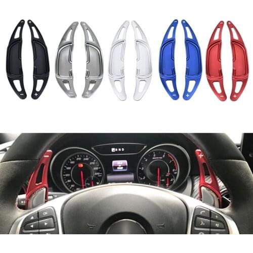 2Pcs Car Steering Wheel Shift Paddle Shifter Extension Aluminum For Mercedes Benz AMG A45 CLA45 C63 E63 S63 GLA45 SL63 SL65