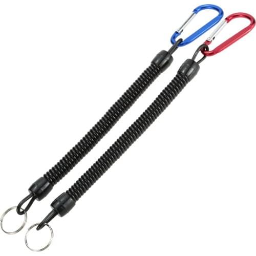 2pcs 1.4m Fishing Rope Coiled Fish Missed Rope Fish Pole Rod Protector Elastic Line Fishing Tackle Tool Missed Rope