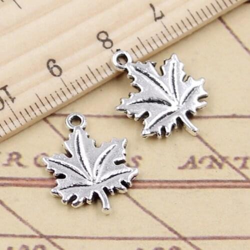 20pcs Charms Canada Maple Leaf 20x15mm Tibetan Silver Color Pendants Antique Jewelry Making DIY Handmade Craft