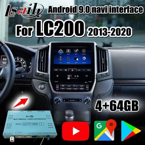 4+64GB PX6 Android 9.0 Android multimedia video interface for Land Cruiser LC200 2013-2020 with CarPlay ,YouTube by Lsailt