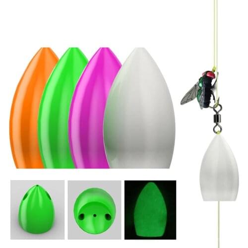 4Pcs Smart Bullet Fishing Floating Fishing Space Beans Balls Texas Rig Fishing Plastic Worm Lightweight Lure Help throwing