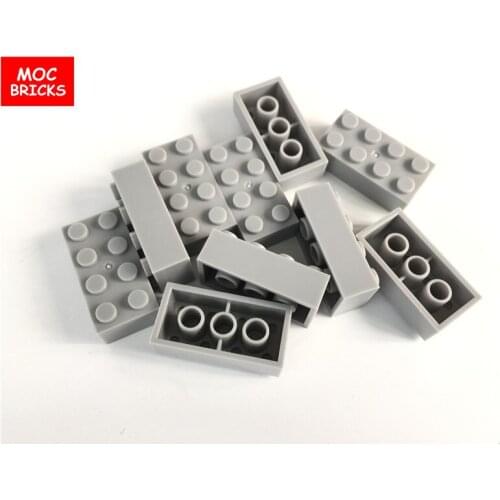 50pcs\lot MOC Bricks DIY Light gray Brick 2x4 Compatible with 3001 Educational building blocks toys bricks kids Christmas gifts