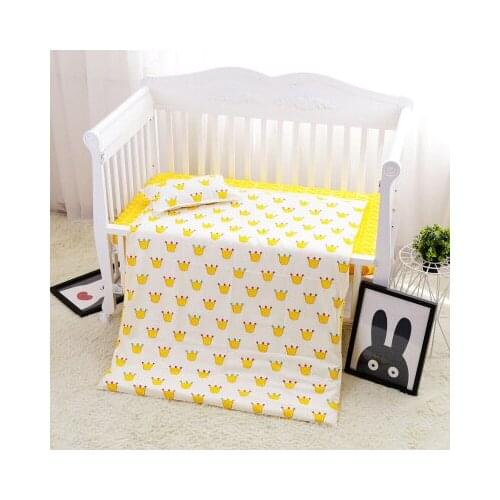 Promotion! 3PCS Cotton Baby Linen Boy bedding set Baby Bedding Baby Crib Set For Both Girl Boy ,Duvet Cover/Sheet/Pillow Cover