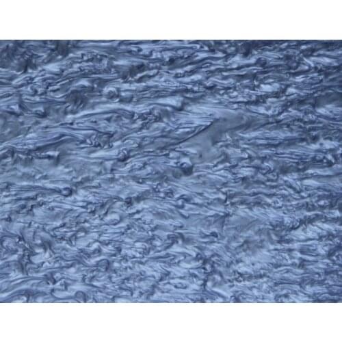 Acrylic/PMMA Pearlescent Ripple/Stream Sheets 3.0mm for Jewelries, Crafts, Art Works, Decoration - Metal Blue (SW05)