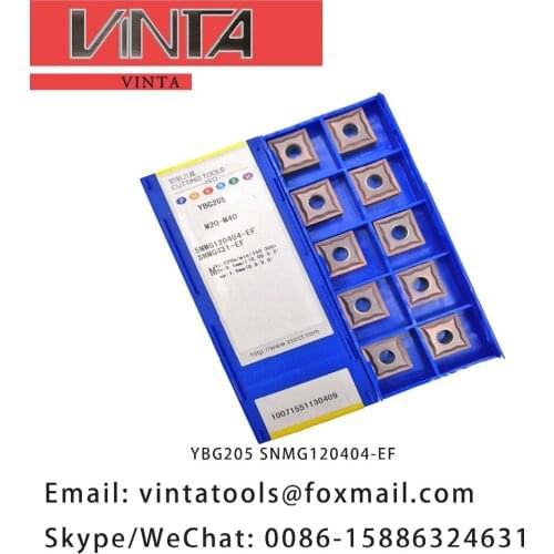 Free shipping high quality 10pcs/lots YBG202 YBG205 SNMG120404-EF cnc carbide turning inserts cutting blade tools