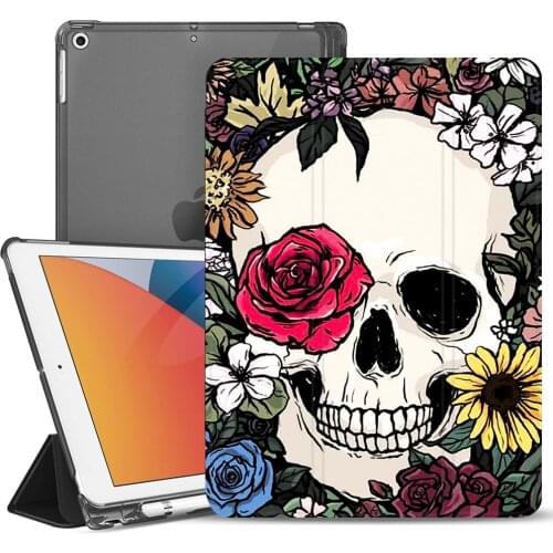 Flower skull Silicone ipad Case For 10.9 inch Air 4 2020 10.5 inch iPad Pro 7th Generation 8th 12.9 ipad Pro 2018 Mini 4 5 Cover
