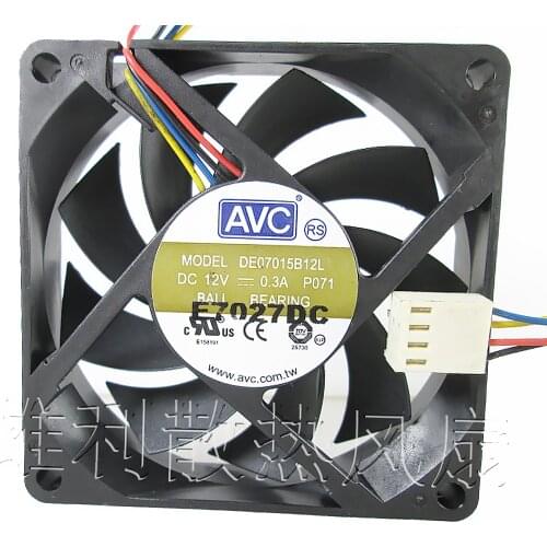 For AVC DE07015B12L 7cm 70*70*15mm 70mm computer case cpu cooling fans 12V 0. 3A 7CM 7015 cooler