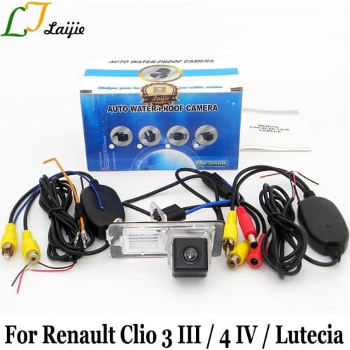 For Renault Clio 3 4 III IV Lutecia 2005~2017 / HD CCD Wide Lens Angle Reversing Camera / RCA AUX Car Wireless Rear View Camera