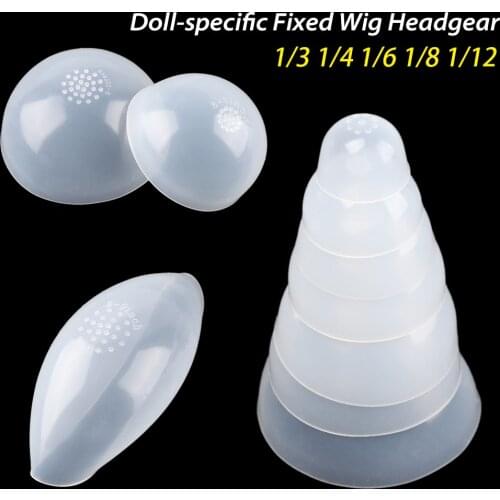 Doll-specific Fixed Wig Headgear Silicone Headgear for 1/3 1/4 1/6 1/8 1/12 Doll DIY Anti Slip Anti Staining Hair Wigs Cover