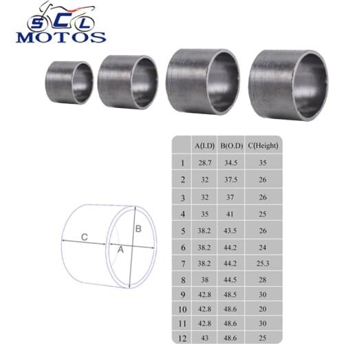 Alconstar-Motorcycle Exhaust Pipe Muffler Connector Sealing Graphite Gasket OD 35mm-48mm O-ring For Dirt Pit Bike Racing ATV