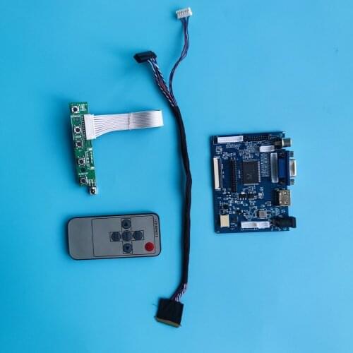 Kit Work for LP140WH1(TL) 1366x768 monitor 2AV VGA AV HDMI-compatible LCD remote display 40pin driver panel LED Controller Board