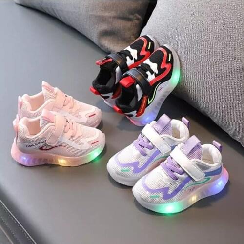 Size 21-30 Childrens Led Shoes Boys Girls Lighted Sneakers Glowing Shoes for Kid Sneakers Boys Baby Sneakers with Luminous Sole