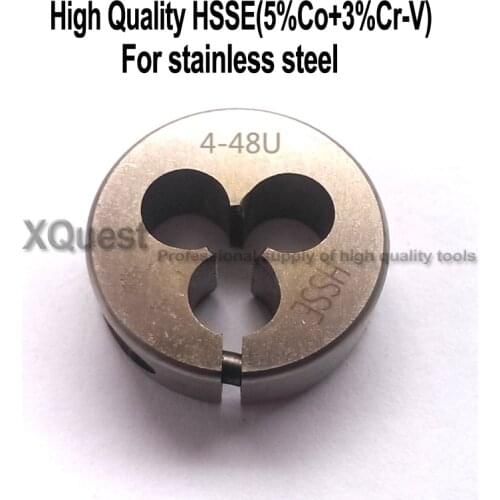XQuest HSSE Round Split Dies UN 2-56 3-48 4-40 5-40 6-32 8-32 10-24 12-24 Unified Fine Thread Adjustable die 1/4 5/16 3/8 7/16