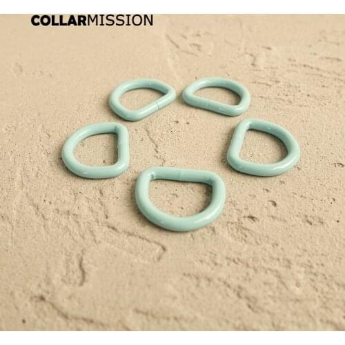 Metal blue D ring DIY for dog collar 20mm connection metal buckle DIY half ring belt buckle CDK20B