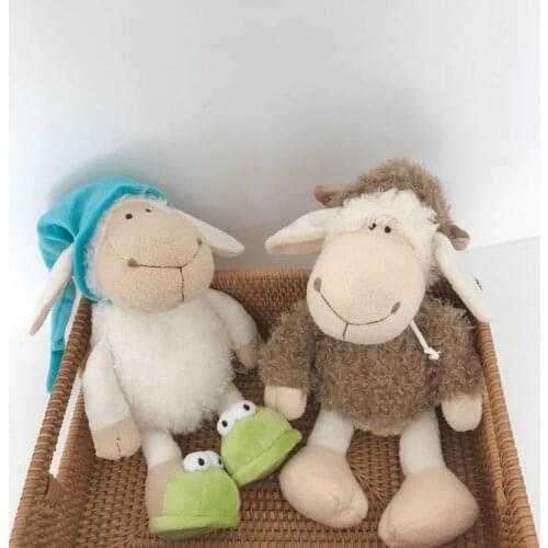 Cute Sleepy Sheep Doll Baby Soft Plush Toys For Children Sleeping Mate Stuffed Baby Toys For Infants Birthday Gift