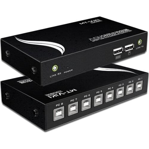 MT-VIKI 8 Port KVM Synchnorizer USB 1 Set Maus Tastatur Steuert 8 PC Hosts Hotkey Maus Crossing KVM switch MT-KM108-U