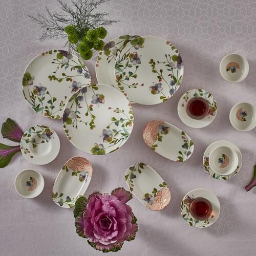 Chica 26 Piece Breakfast Set, Dowry Utensils Porcelain Set