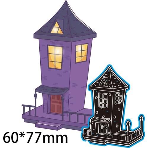 New Metal Cutting Dies Scrapbooking Building House DIY Album Paper Card Craft Embossing Stencil 60*77mm