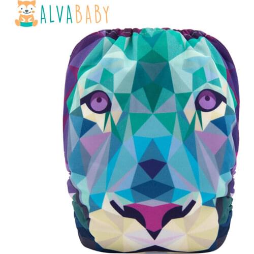 New! Alvababy Reusable Cloth Pocket Diaper Positioned Digital Washable Cloth Nappy with 1pc Microfiber Insert