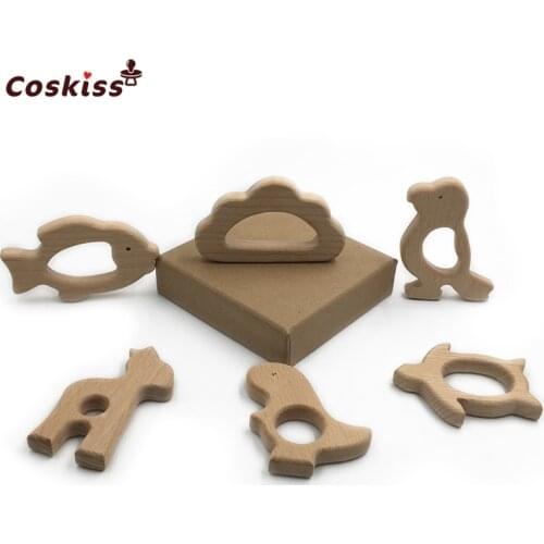 Organic Baby Teether Wooden Teether Natural Teething Grasping Toy Baby Shower Gift Toddler Teether Newborn Baby Teether Gift