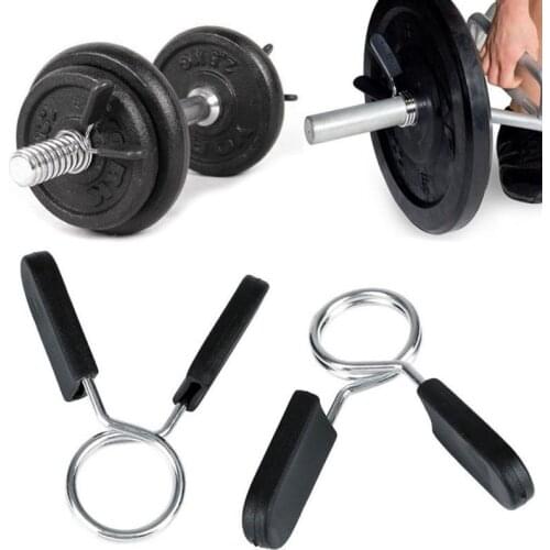 2 Pcs Standard Barbell Spring Clamp 25mm/28mm/30mm/50mm Handle Dumbbells Barbell Spring Clips Palm Strength Training Equipments