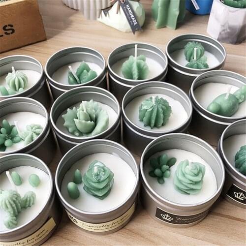 3D Cactus Succulents Silicone Mold For Jelly Chocolate Ice Making Cake Baking Gypsum Wax Concrete Candle DIY Resin Art Mould