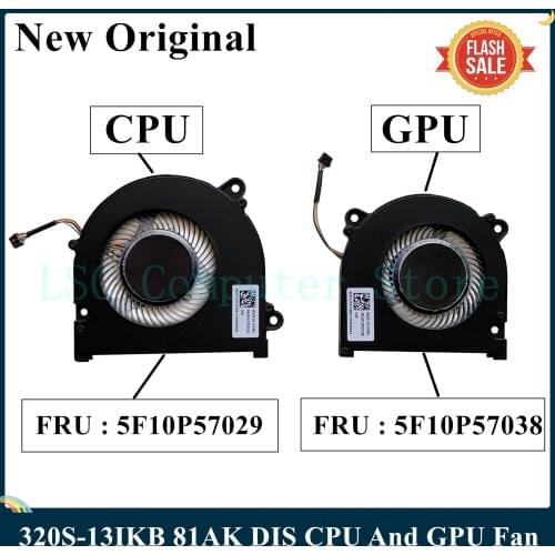 LSC NEW Original For Lenovo IdeaPad 320S-13IKB 81AK CPU And GPU Fan 5F10P57029 5F10P57038 EG50040S1-CC70-S9A EG50040S1-CC60-S9A