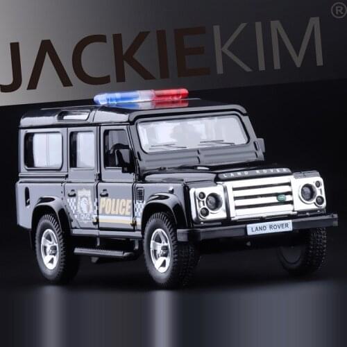 High Simulation Exquisite Diecasts&Toy Vehicles: RMZ city Car Styling Defender Police CCar Off-Road 1:36 Alloy Diecast SUV Model
