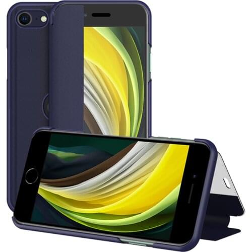 For iPhone 8 7 X XR XS 11 Pro MAX protective case clamshell leather for iPhone 6 6S 7 8 Plus video screen holder phone case