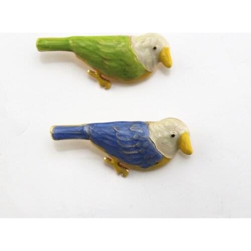 2019 new retro style pop jewelry Enamel blue bird cyan bird fashion brooch female