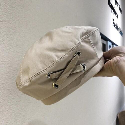 Woman Beret Cap Autumn And Winter Cotton Day Hats Restore Ancient Ways Sister Crossing Velvet Bandage Bow Beanies Painter Hat