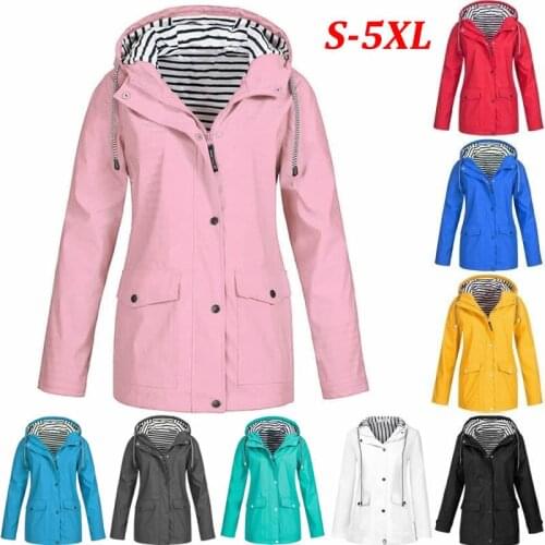 Women Raincoat Transition Jacket Sunset Long Autumn Winter Rain Coat Hiking Jacket Outdoor Camping Jacket Coat Fashion
