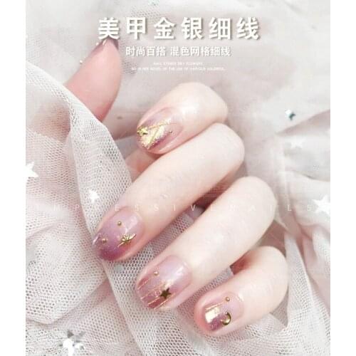 Gold and silver 12 - color pure gold and silver wire mesh gold wire color painting line radium without gum