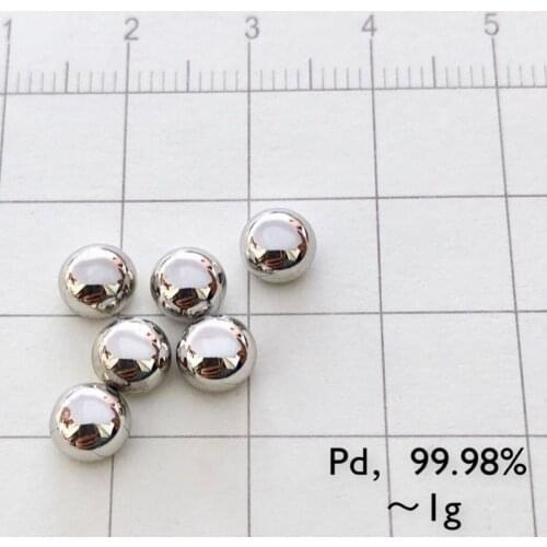 1 gram 99.98% solid Palladium metal pellet element 46 sample