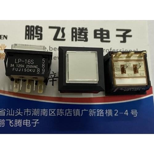 1PCS Japan FUJISOKU LP-16S LP2S-16S-509-Z square panel reset button touch switch with light emitting LED green light 17.5*17.5