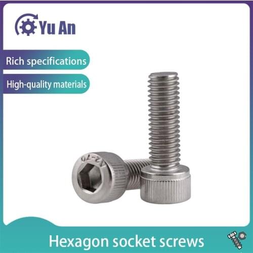 304 Stainless Steel Fine Teeth Hexagon Screw /DIN912 Cup Head Hexagon Bolt M6 M8 M10 2PCS