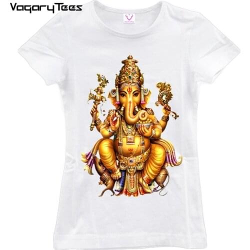 2019 Summer Hindu God T Shirt Women Short Sleeve O-Neck India Ganesha tshirt Shiva The God Top Tee