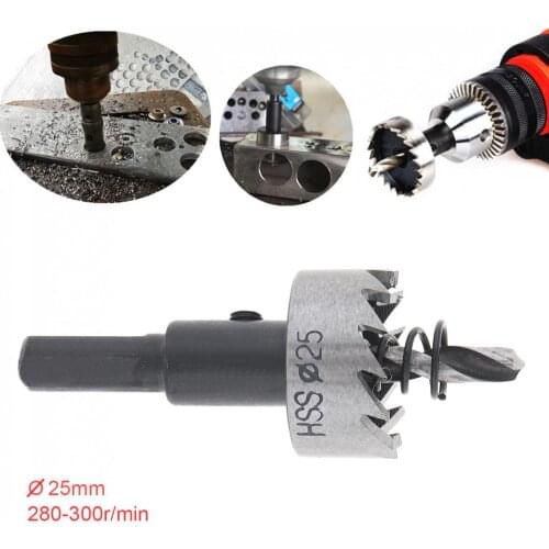 25mm HSS Hole Saw Cutter Drill Bits for Bench Pistol Magnetic Air Gun Drills