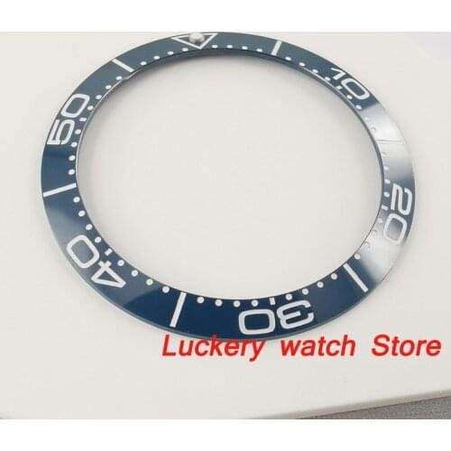 38mm blue ceramics bezel white marks fit for 40mm SUB GMT mens watch-Q24
