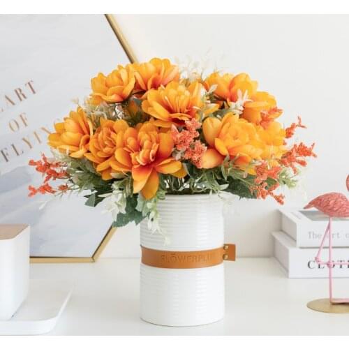 5 artificial flowers silk roses wedding banquet home garden decoration bridal bouquet DIY handmade wreath accessories artificial