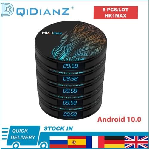 5 PCS lot HK1MAX Android 10.0 Smart TV BOX 4K 1080P Quad Core HK1 MAX Rockchip 2,4/5G WIFI Full HD media player