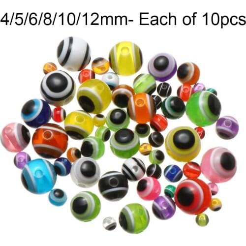 100pcs/lot Fish Eye Fishing Beads Mixed Color Luminous High Quality Fishing Beads DIY Kit Bass Fishing Tackle 4/5/6/8/10/12mm