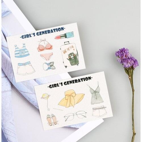 5.2*8cm 54pcs Mini Card girls generation print Scrapbooking Craft Paper card DIY gift Decoration card message card