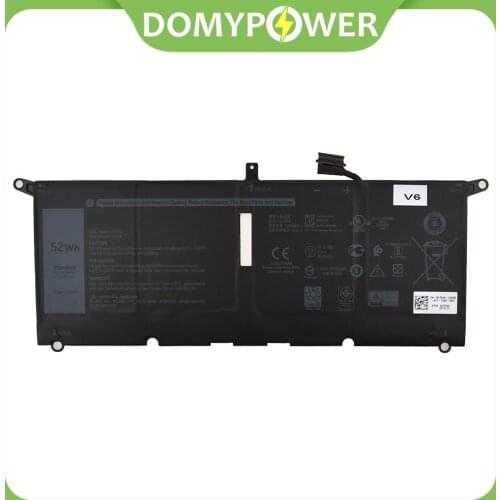 Laptop battery For DELL XPS 13 9370 DXGH8 0H754V Built-in battery 7.4V 52WH