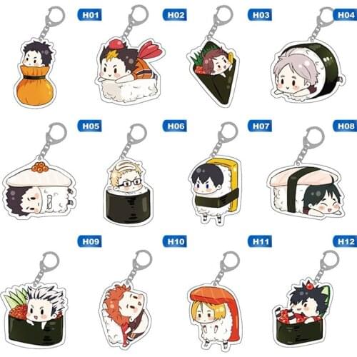 New Volleyball Junior Double-sided Transparent Acrylic Keychain Acrylic Keychain Keyring Cosplay Anime Exquisite Keychain