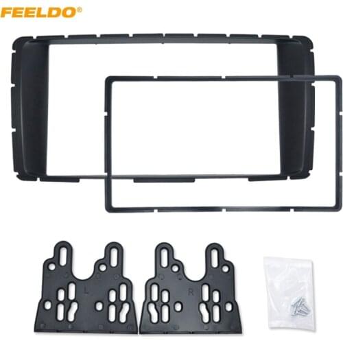 FEELDO 2-Din Stereo Panel For Toyota Hilux 2011+ Fascia Radio DVD Dash Installation Mount Trim Kit Face Plate Frame#4904
