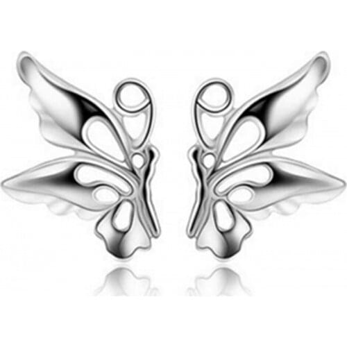 Hot Sale Delicate Butterfly Stud Earrings For Woman Elegant Cute Wings Earring Jewelry Gift anti-allergic Brincos Wholesale