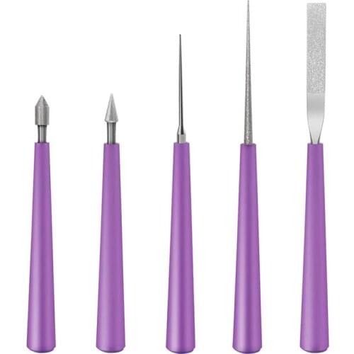 Hot SV-5PCS Bead Reamer Set Diamond Tipped Bead Reamer Beading Hole Enlarger Tool for Glass Plastic Metal Wood Beads